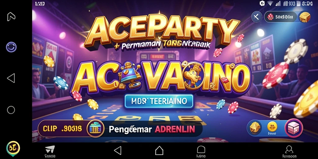Tampilan gameplay ACEPARTY yang menegangkan dan penuh aksi kasino.