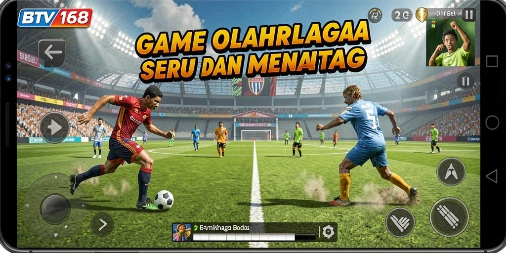 Tampilan gameplay seru dalam BTV168 yang menggambarkan berbagai cabang olahraga.