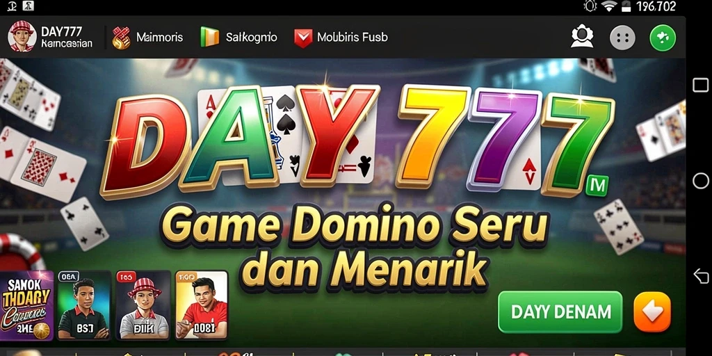 Tampilan gameplay menarik saat bermain Domino di DAY777.