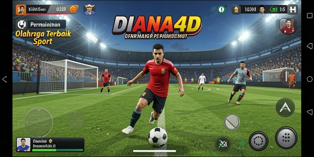 Tampilan gameplay DIANA4D yang menarik dengan berbagai cabang olahraga.