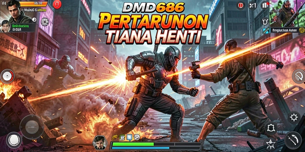 Tangkapan layar DMD686 menunjukkan aksi pertarungan yang mendebarkan dan grafis yang menawan.