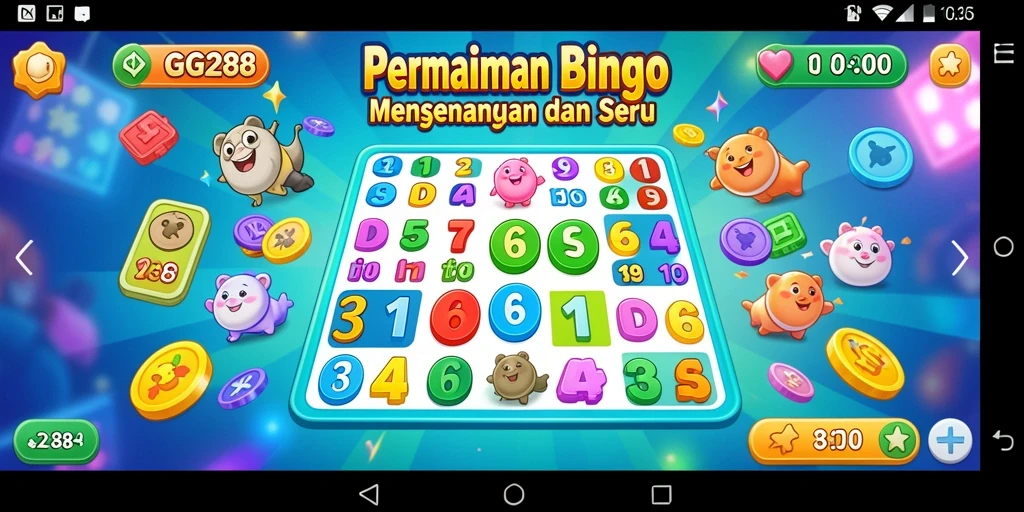 Tampilan gameplay GG288 yang seru dalam permainan Bingo.
