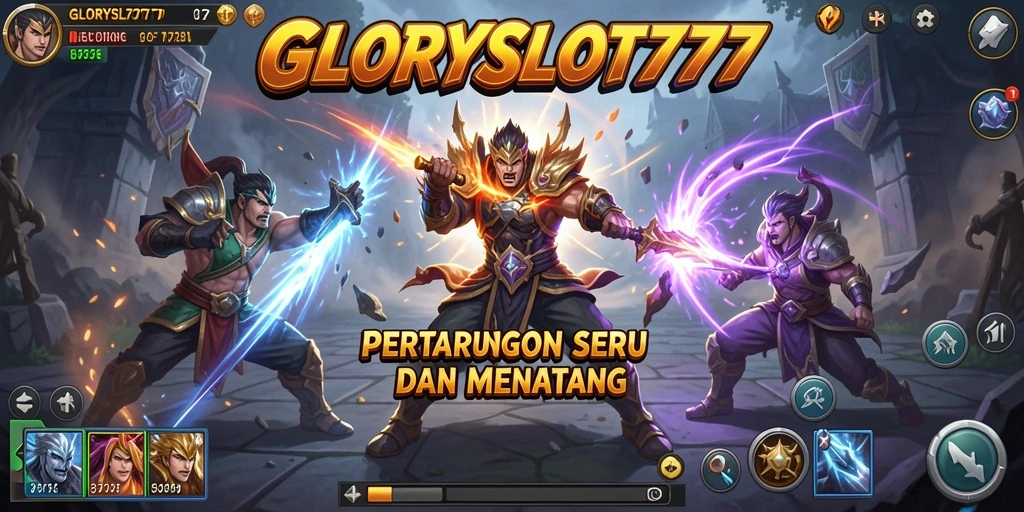 Tampilan gameplay GLORYSLOT777 yang mendebarkan saat pertarungan.