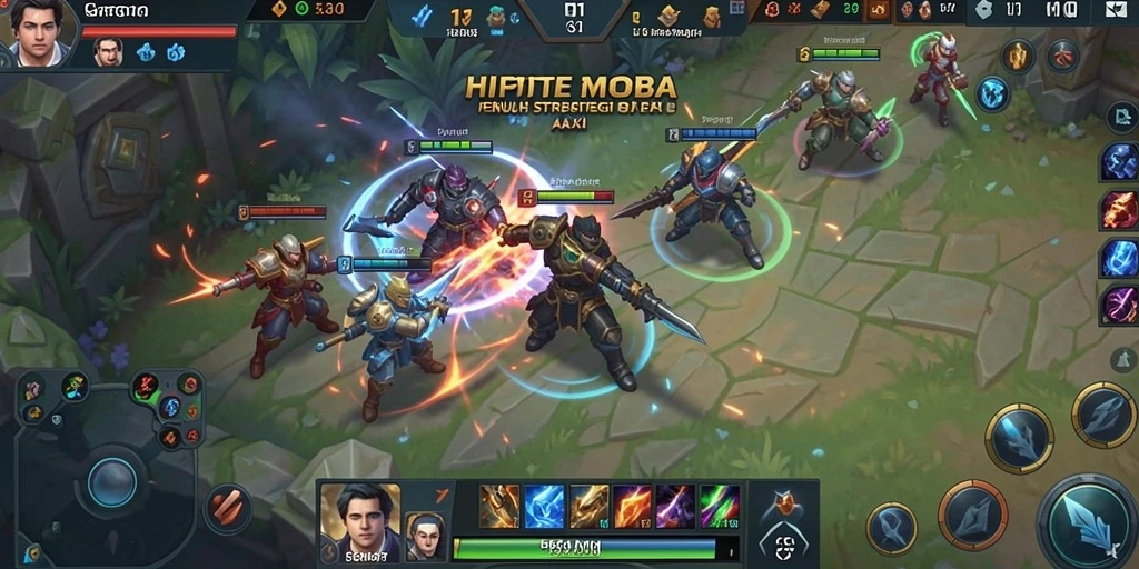 Tangkapan layar HPTOTO menampilkan aksi seru dalam permainan MOBA.