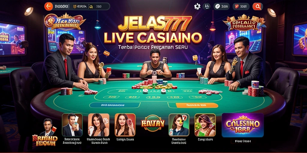 Gameplay Live Casino seru dengan dealer profesional di JELAS777.