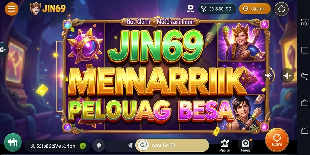 Screenshot JIN69 menampilkan gameplay Slot yang menarik dan penuh warna.