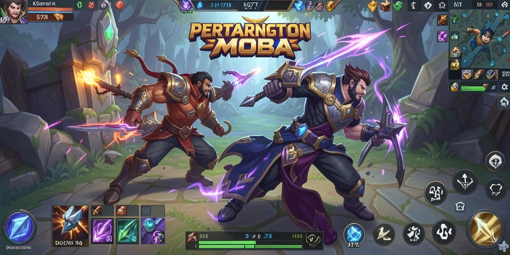 Gameplay seru di KG778 dengan pertarungan strategis MOBA.