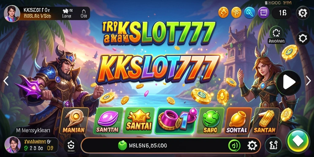 Tampilan gameplay KKSLOT777 yang mengasyikkan dan penuh warna.