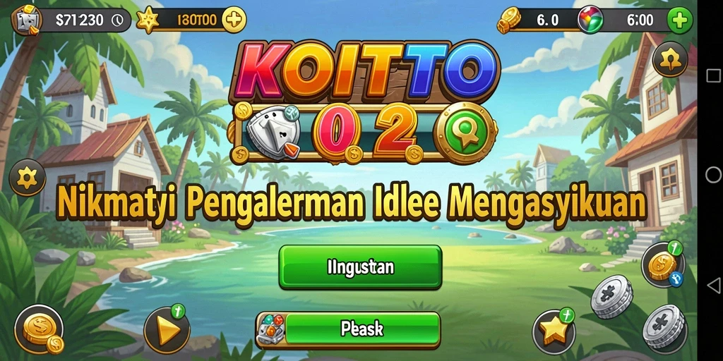 Tampilan gameplay KOITOTO yang menawan dengan karakter lucu.