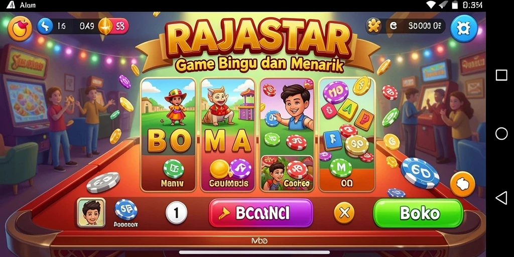 Tampilan menarik dari gameplay Bingo RAJASTAR