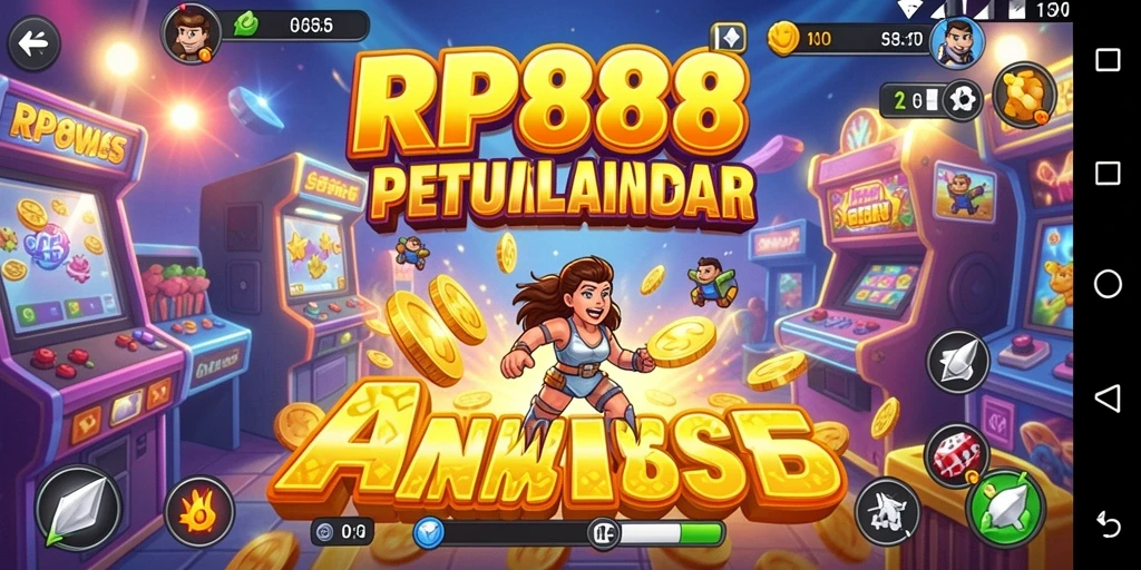Screenshot utama RP888 menunjukkan aksi mendebarkan dalam gameplay Arcade yang dinamis.