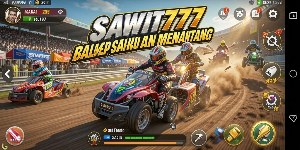 Gameplay seru balapan dengan kendaraan cepat di SAWIT777.