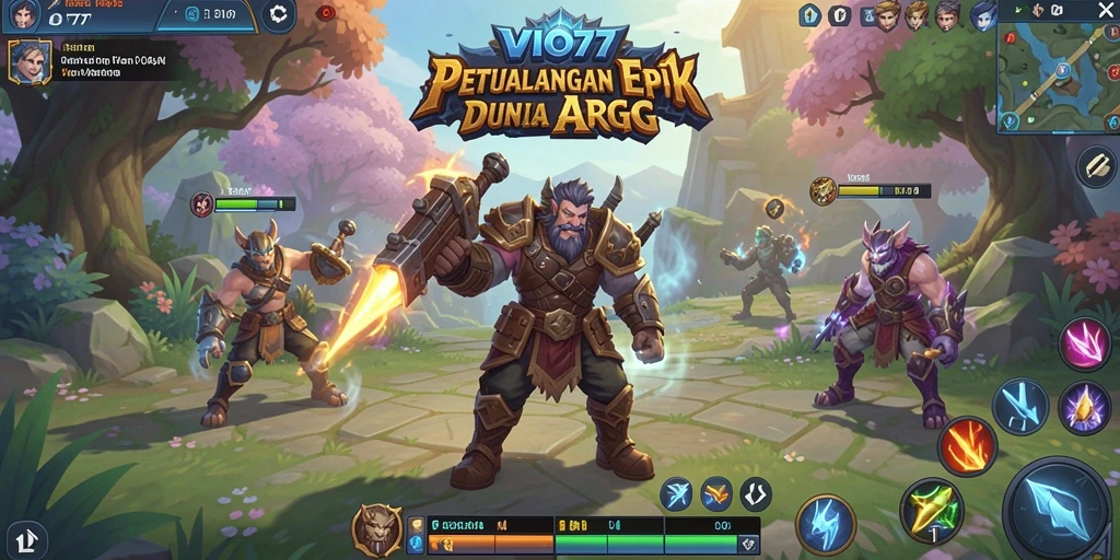 Tangkapan layar VIO77 menampilkan aksi pertempuran seru dalam dunia ARPG.